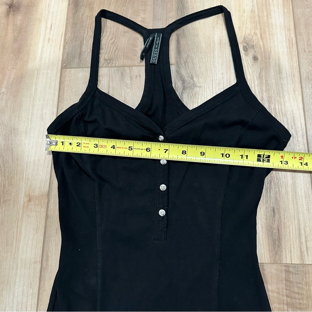 Guess Black Spaghetti Strap Button Front Tank Top… - image 8